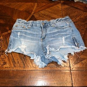 Light Blue Denim Shorties